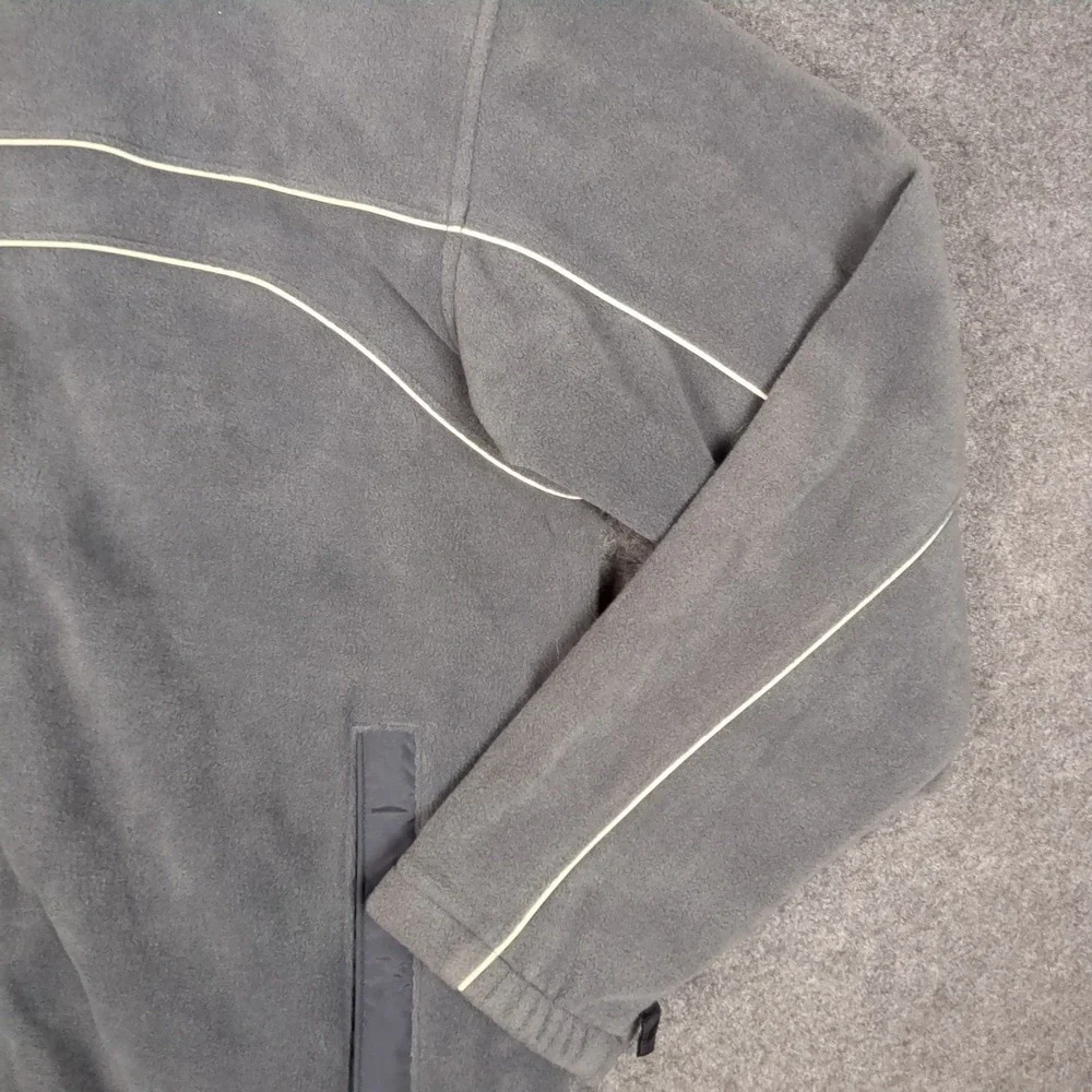 Columbia Mens Gray Full Zip Fleece Jacket‎ Large Interchange Mock Neck Piping